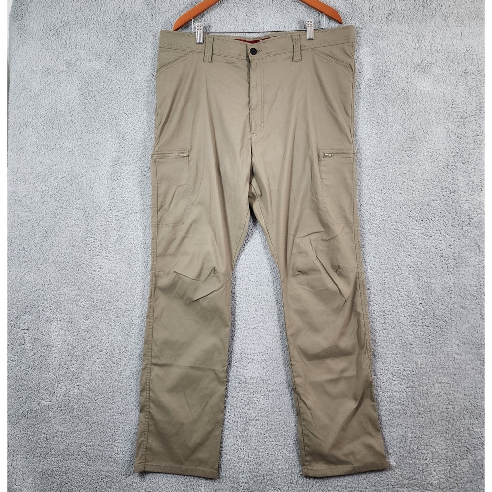 Wrangler Outdoor All Terrain Cargo Pants Mens 40x32(39x31.5) Beige Nylon Stretch